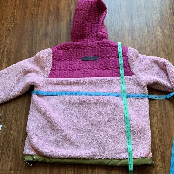 Ugg Women's Iggy Sherpa Jacket Half Zip Pink Lavender Breeze Size Large NWT - Picture 6 of 8